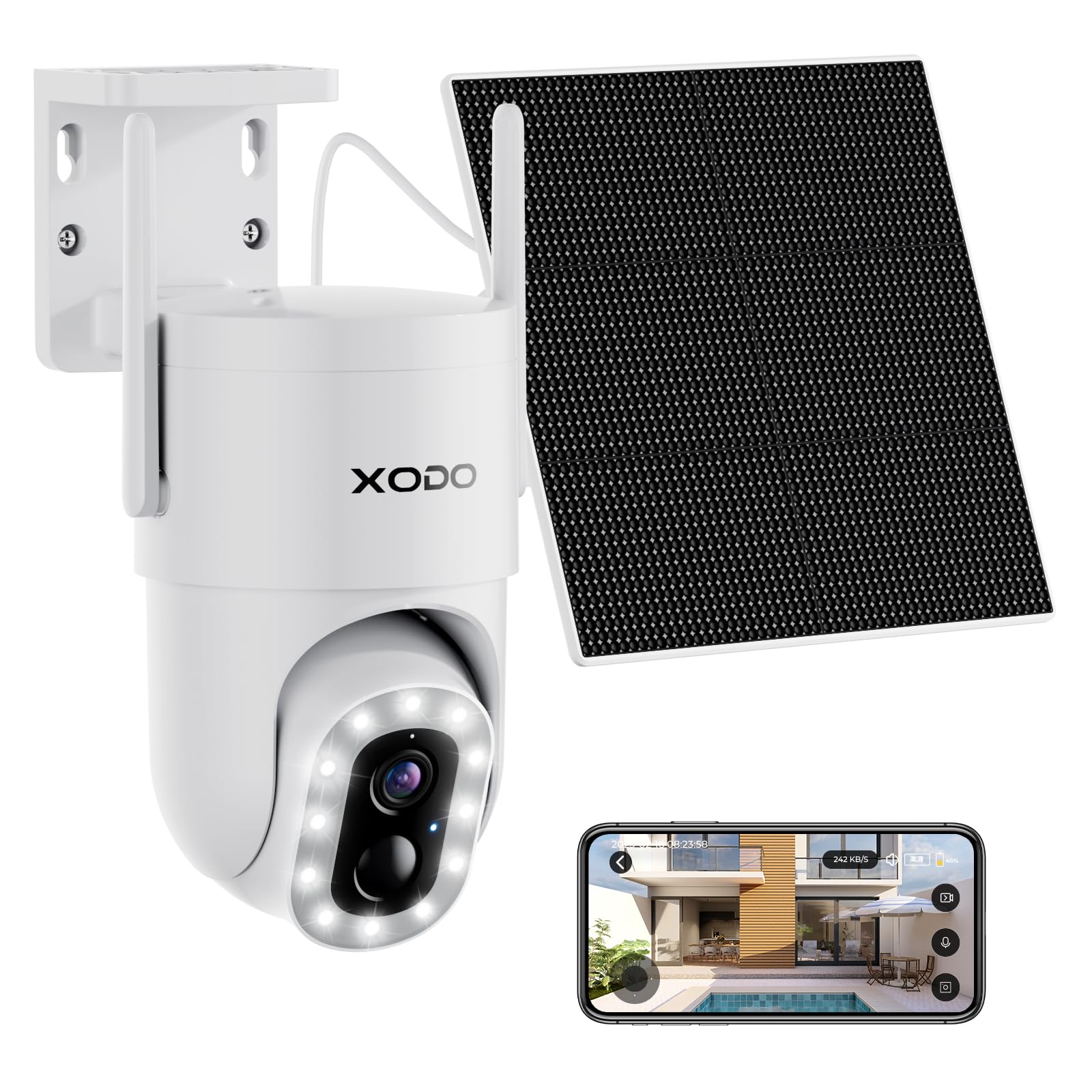 Amazon.com : XODO E15 Solar Security Camera Wireless Outdoor